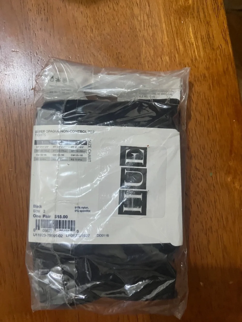 HUE Super Opaque Black Tights